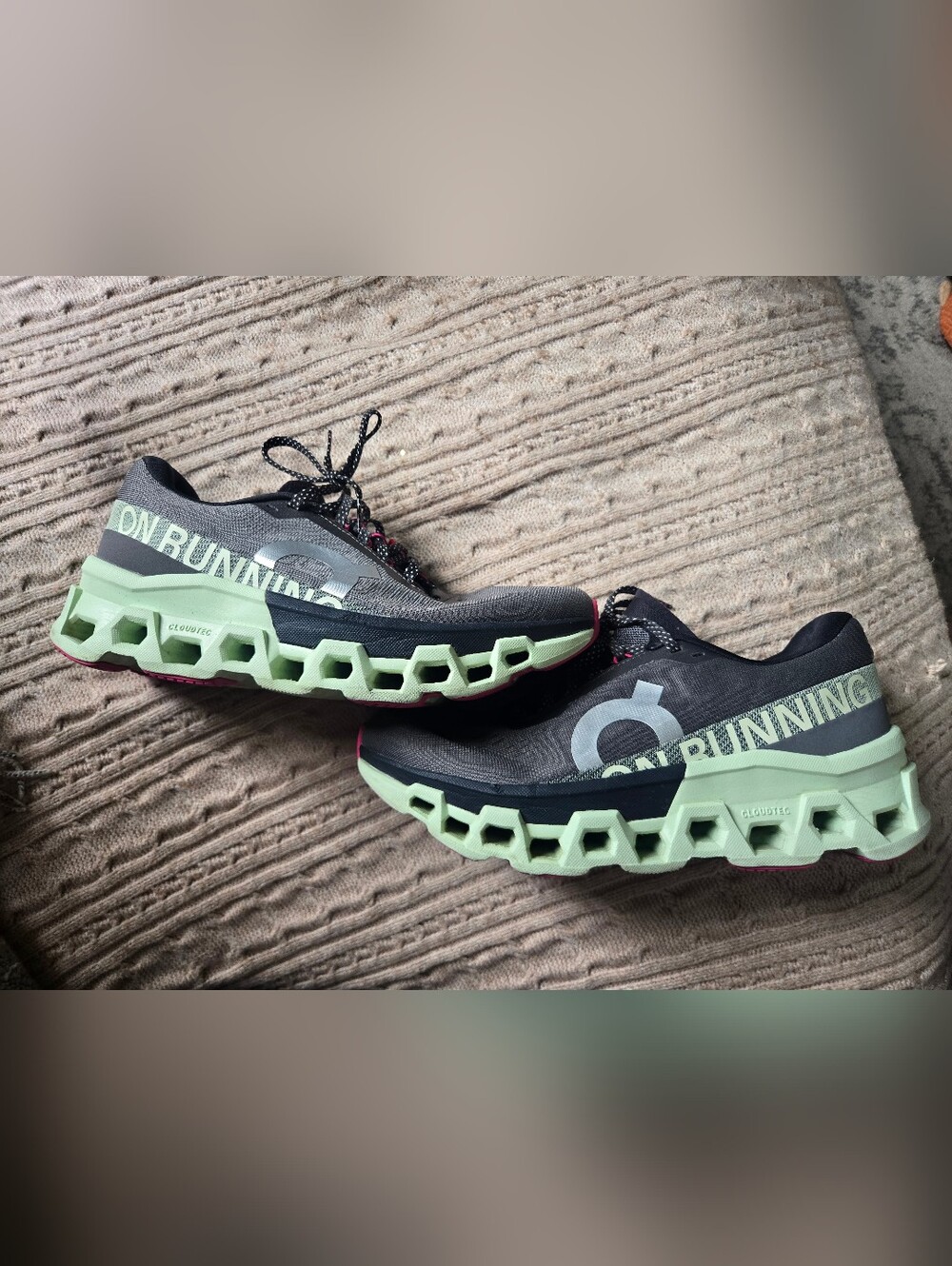 On Running Cloudmonster Women’s Running Shoe - Grey And Green